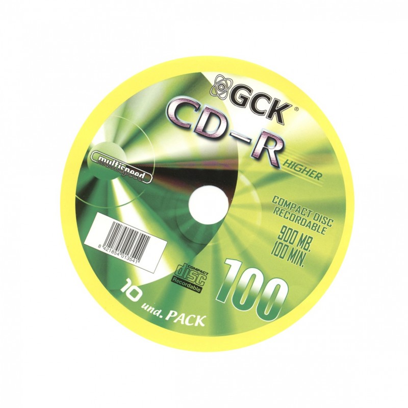10 CD-R GCK 900 mb-100 min