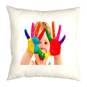 Cojín blanco satén deluxe grande 45x45