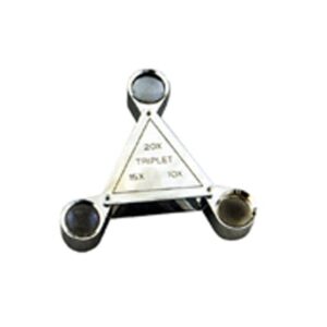 Lupa triple mini bolsillo metalica 4320k