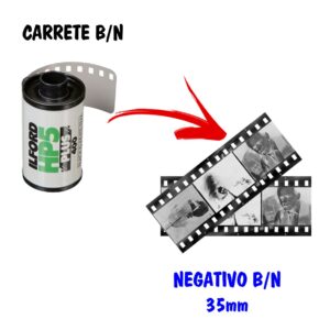 Revelado de carrete b/n solo negativo