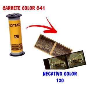 Revelado de carrete 120 color solo negativo
