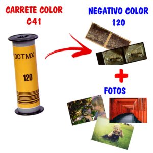 Revelado de carrete 120 color + fotos