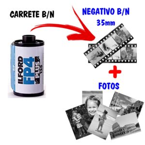 Revelado de carrete b/n + fotos