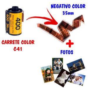 Revelado de carrete color c-41 + fotos