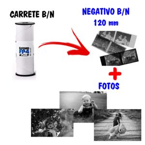 Revelado de carrete 120 b/n + fotos