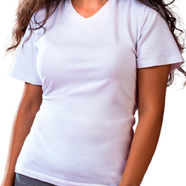 Camiseta blanca cuello pico