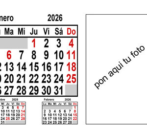 Calendario ofset sobremesa horizontal tamaño 21x15