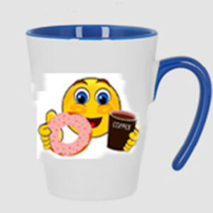 Taza deluxe blanca forma cónica